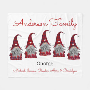 Couverture Polaire Cute Rustique Plaid Personnalisé Noël Gnome Elf