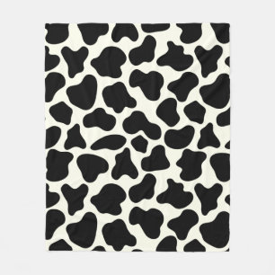 Couverture Polaire Cute Vache Poster de animal Motif esthétique Noir 