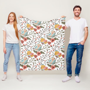 Couverture Polaire Cute Vintage Inspiré Floral Carrelage Motif