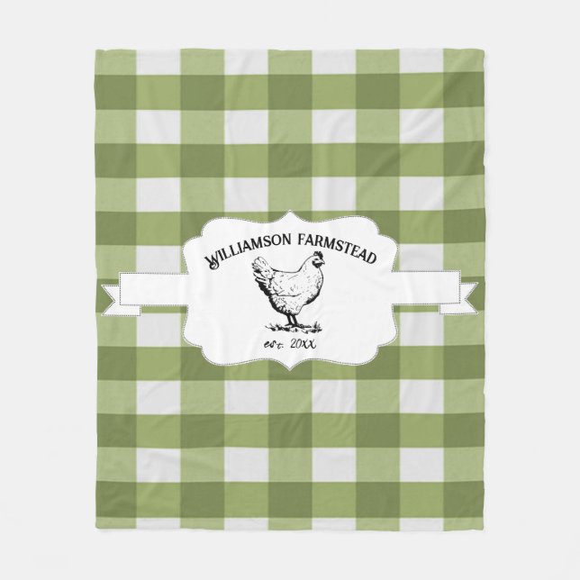 Couverture Polaire Cuve de poulet de la ferme de Buffalo vert (Devant)