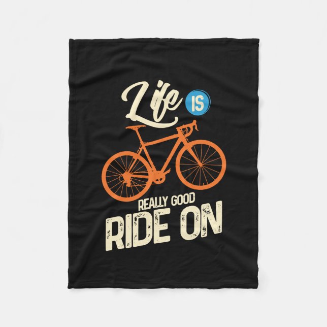 Couverture Polaire Cyclisme - La Vie Est Vraiment Une Bonne Promenade (Devant)
