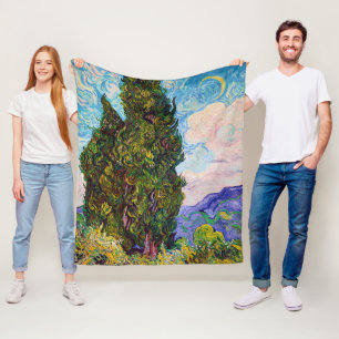 Couverture Polaire Cyprès, Van Gogh