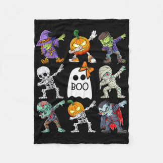 Couverture Polaire Dabbing Halloween Boys Skeleton Zombie Pumpkin Uni