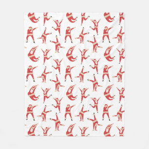 Couverture Polaire Dabing Père Noël Fun Motif de Noël