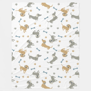 Couverture Polaire Dachshund, chien de saucisse mignonne