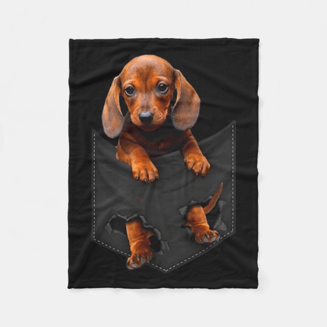 Couverture Polaire Dachshund In My Cket  (Devant)
