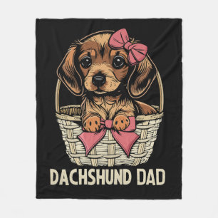 Couverture Polaire Dachshund Papa mignon Dachshund Lover Hommes Wiene