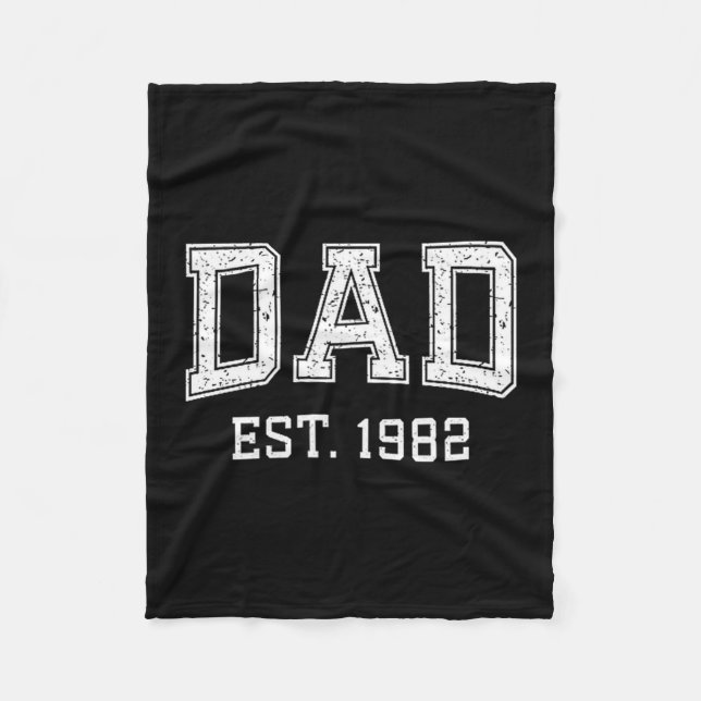 Couverture Polaire Dad Est 1982 Dad D Fathers Day Ized  (Devant)