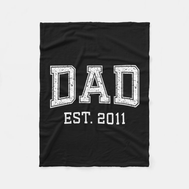 Couverture Polaire Dad Est 2011 Dad D Fathers Day Ized  (Devant)