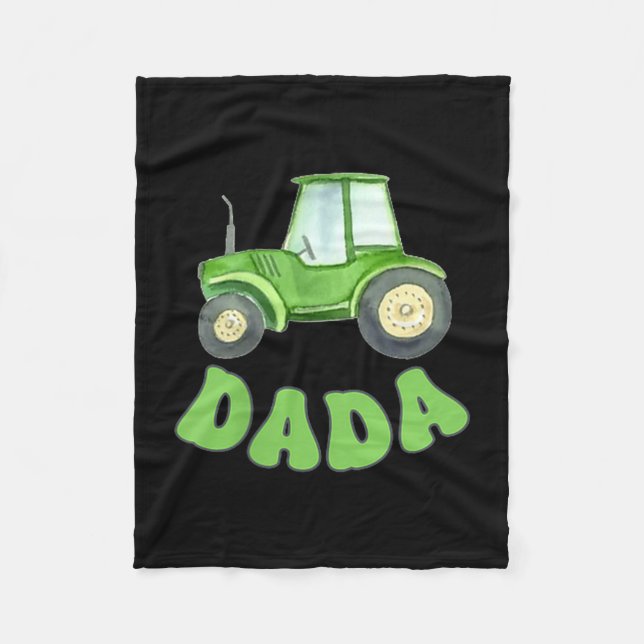 Couverture Polaire Dada du tracteur du garçon d'anniversaire Camions  (Devant)