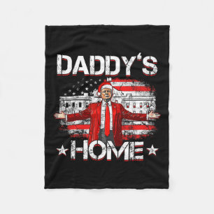 Couverture Polaire Daddys Accueil Trump Xmas 2024 Trump amusant prend