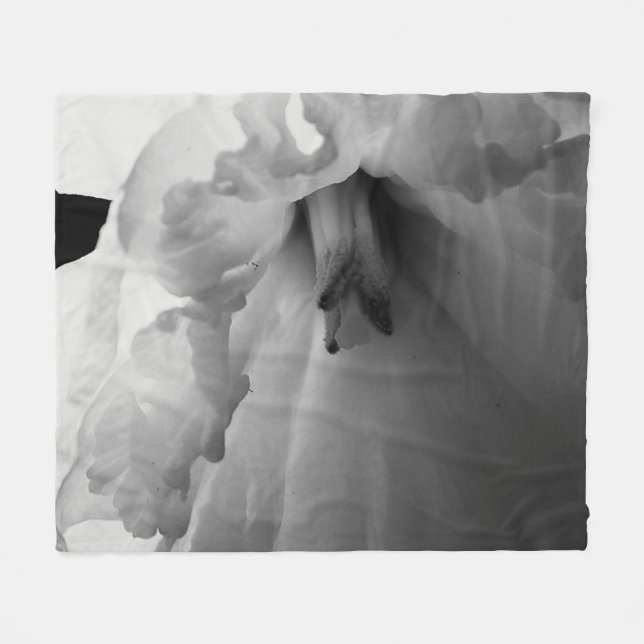 Couverture Polaire Daffodil noir et blanc (Devant (Horizontal))