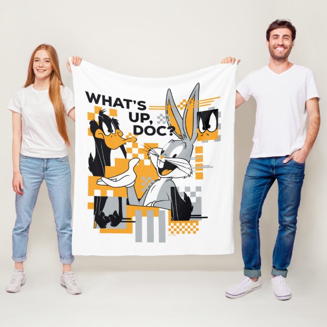 Couverture Polaire DAFFY DUCK™ & BUGS BUNNY™ Glitch (En situation)