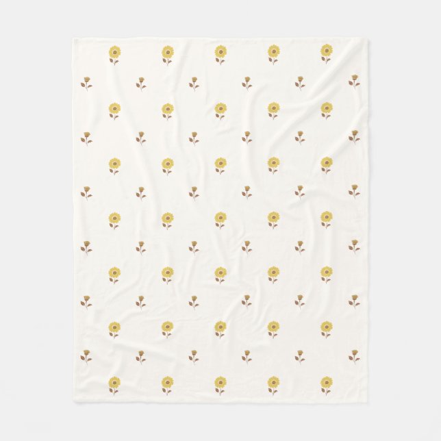Couverture Polaire Daisy Dreams Jaune Brown (Devant)