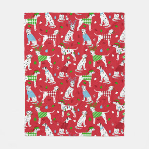 Couverture Polaire Dalmatie de Noël