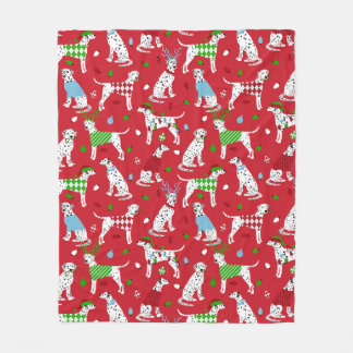 Couverture Polaire Dalmatie de Noël