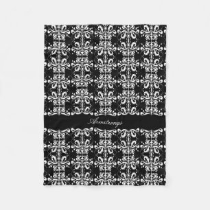 Couverture Polaire Damask appelée noire et blanche