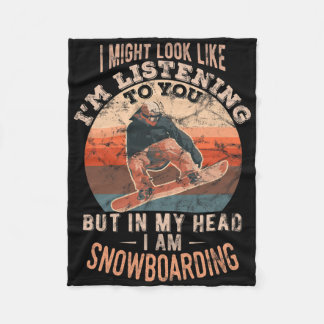 Couverture Polaire Dans Ma Tête, Je Suis Amusant De Snowboard