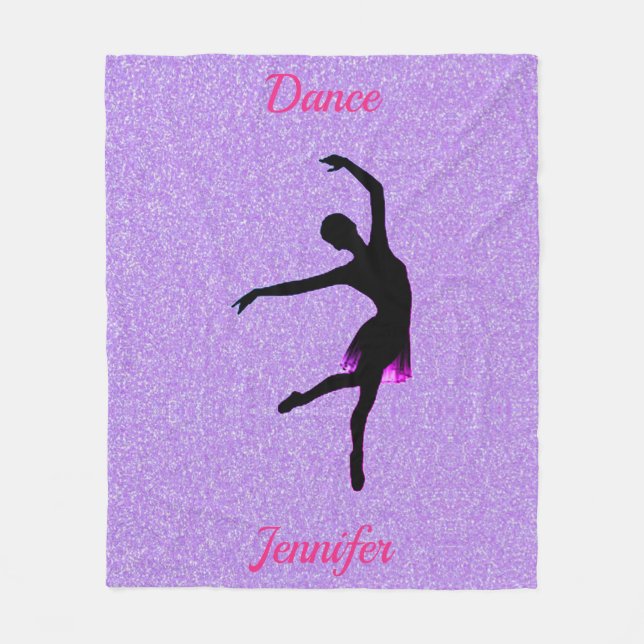 Couverture Polaire Danse de Parties scintillant violette Blanche pola (Devant)