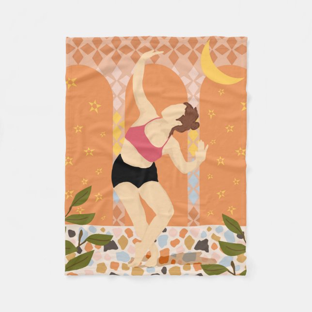 Couverture Polaire Danse Lune (Devant)