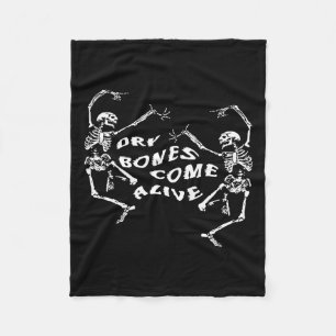 Couverture Polaire Danser Squelette Os Sèches Venez Vivants Bible Ver