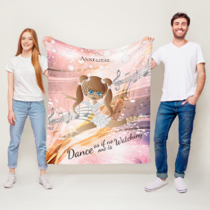 Couverture Polaire Danses élégantes Brunette Ballerina - Danse