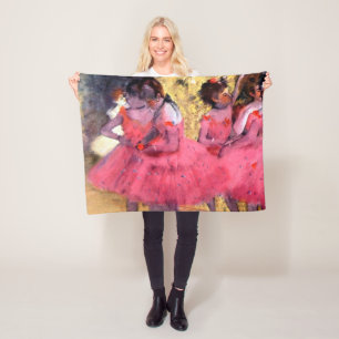 Couverture Polaire Danseurs Roses, Edgar Degas
