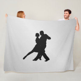 Couverture Polaire Danseurs Tango Silhouette 2 Argent