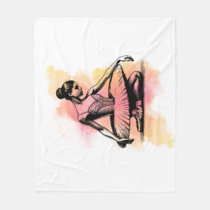 Couverture Polaire Danseuse de ballet dansant en couleur