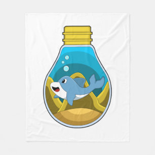 Couverture Polaire Dauphin à la natation dans l'aquarium