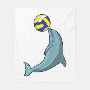 Couverture Polaire Dauphin avec volleyball