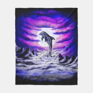 Couverture Polaire Dauphin clair de lune