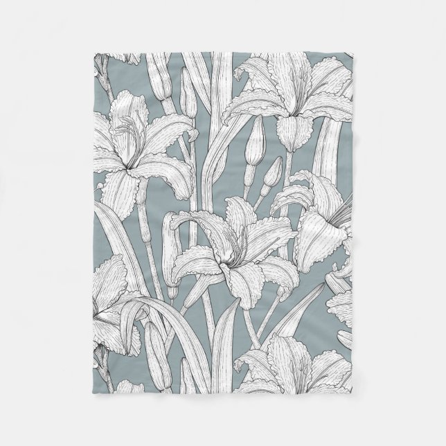 Couverture Polaire Daylilies (Devant)