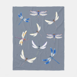 Couverture Polaire De magnifiques libellules en vol sur Grey