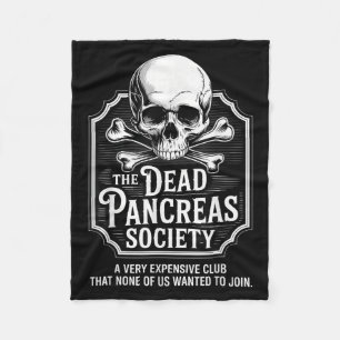 Couverture Polaire Dead Pancreas Society Chemise Crâne Crâne Drôle Di