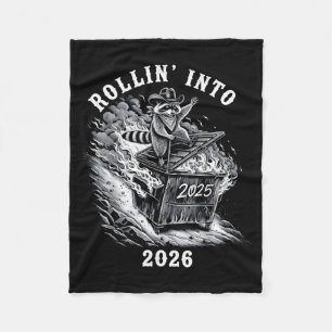Couverture Polaire Débarquer en 2026 Raton laveur drôle feu de benne