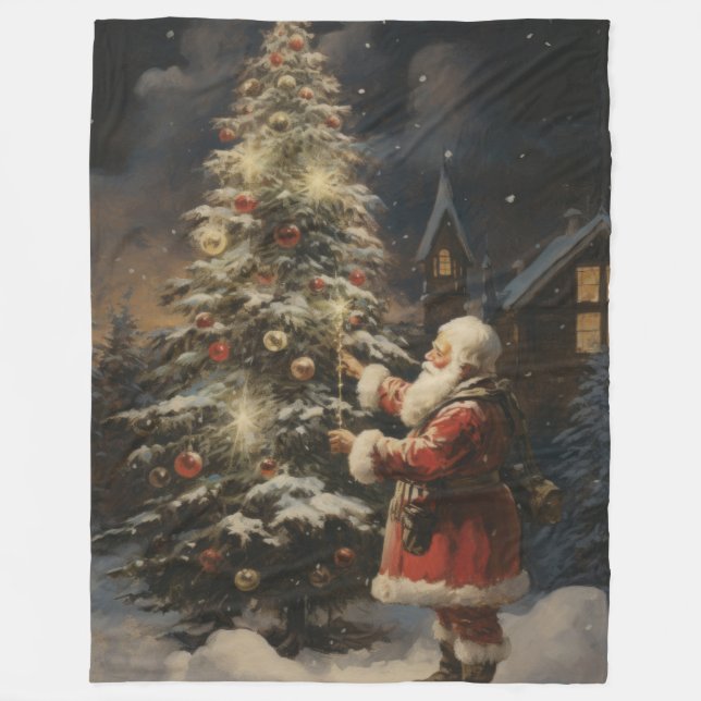 Couverture Polaire Deck Halls Héirloom Noël Blanket (Devant)