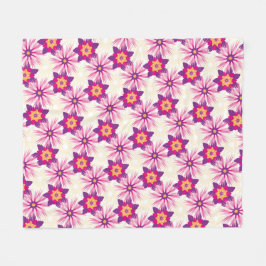 Couverture Polaire Decorative Floral pattern Pink Purple Astra Modern