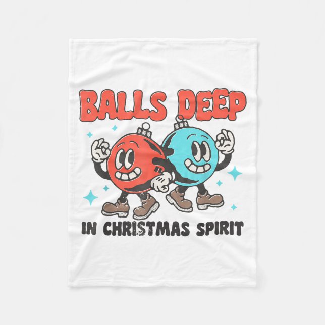 Couverture Polaire Deep In Christmas Srit Funny Christmas Saying  (Devant)