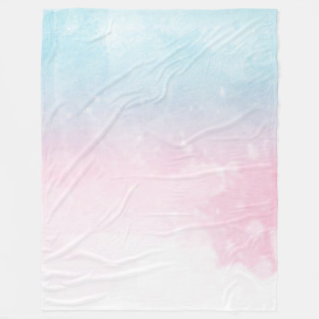 Couverture Polaire dégradé d'aquarelle ombre blanc (Devant)