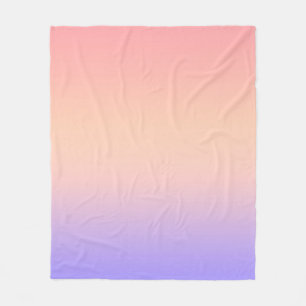Couverture Polaire Dégradé jaune rose et violet