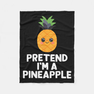 Couverture Polaire Déguisement Facile de Ananas pour Halloween Drôle