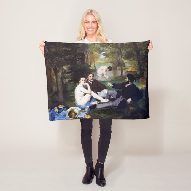 Couverture Polaire Déjeuner sur l'herbe, Manet (En situation)