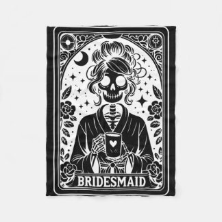 Couverture Polaire Demoiselle d'honneur Carte Tarot Mariée Coven Goth
