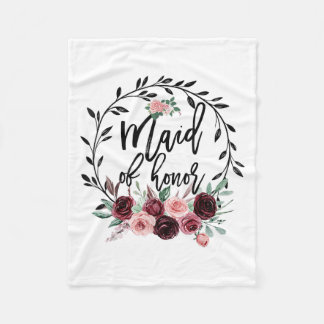 Couverture Polaire Demoiselle d'honneur Fleur Fête de Mariage Enterre