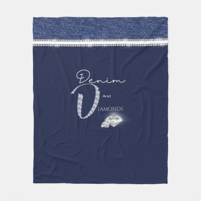 Couverture Polaire Denim & diamants (Devant)