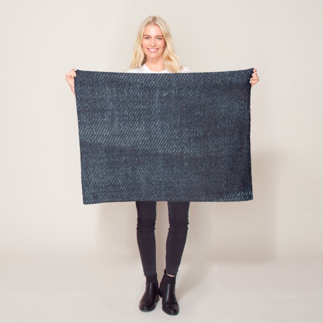 Couverture Polaire Denim fabric texture de jeans (En situation)