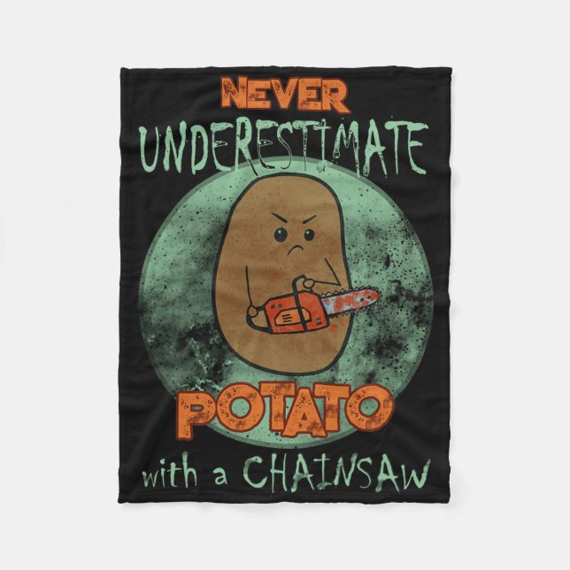 Couverture Polaire Déplaisant Angry Potato Chainsaw Horreur Movie Ama (Devant)
