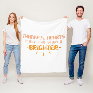 Couverture Polaire Des cœurs reconnaissants illuminent le monde