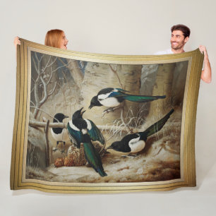Couverture Polaire Des Magpies Autour D'Une Femme Morte Capercaillie